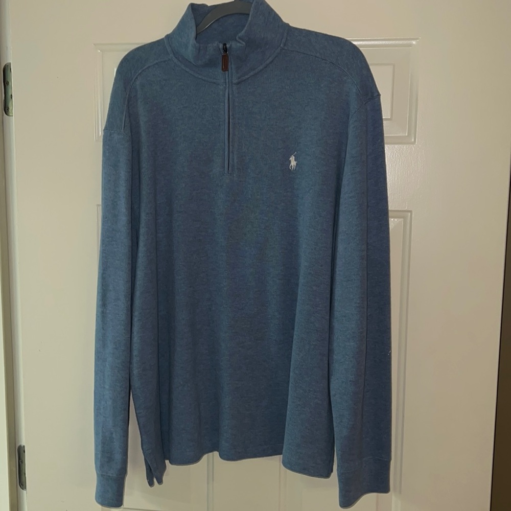 Mens Fleece Polo Pullover. Very nice condition. Mens XL